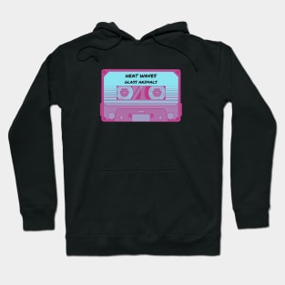 Heat Waves, Glass Animals, Vibrant Retro Music Cassette Hoodie